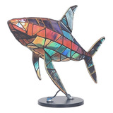 Estatua Oceánica Coloreada Con Adornos De Animales Marinos D
