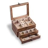 Frebeauty Joyero De Madera Organizador De Joyas Vintage De 3