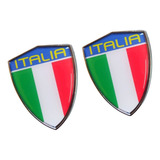 Par Escudo Emblema Itália Resinado Carro Adesivo