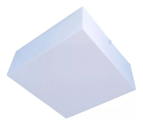 Plafon Acrílico Sobrepor Luminária 15x15 Liso Branco