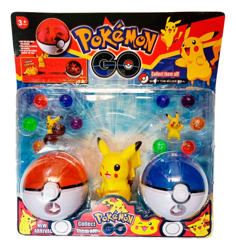 Estuche Pokémon Con Pikachu / Niños. Pokebola Juguete