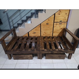 Divan 1.00 X 1.90 De Pallets Barnizado (cajones Aparte) 