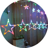 Guirnalda Cascada Estrella Multicolor 138 Led 3mts Navidad