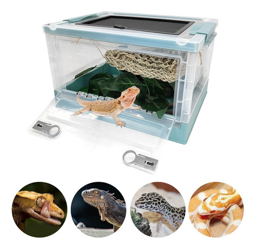 Terrario Caja Para Reptiles Iguana Camaleón Gecko 55x32x31cm