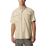 Camisa M/c Hombre Bahama Ii S/s Shirt Beige Columbia