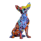 Estátua Cachorro Chihuahua Escultura Decoração Moderna