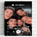 Quadro Placa Decorativa One Direction Spotify Interativo