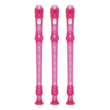 Kit 3 Flautas Doce Soprano Germânica Em C Yrs20g Rosa Yamaha