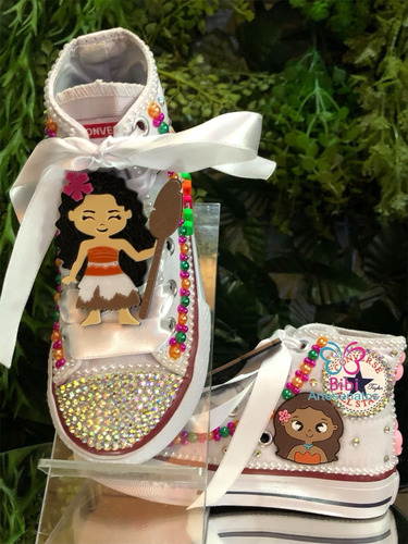 All Star Moana Personalizado Com Pérolas E Cristais