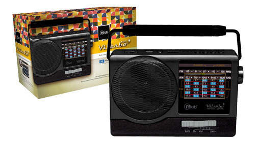 Radio Retro Viterbo Mlabfm /am /sw 1-6 Color Negro