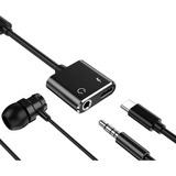 Adaptador Cable Usb Tipoc 3.5mm Auxiliar Carga Audio Celular