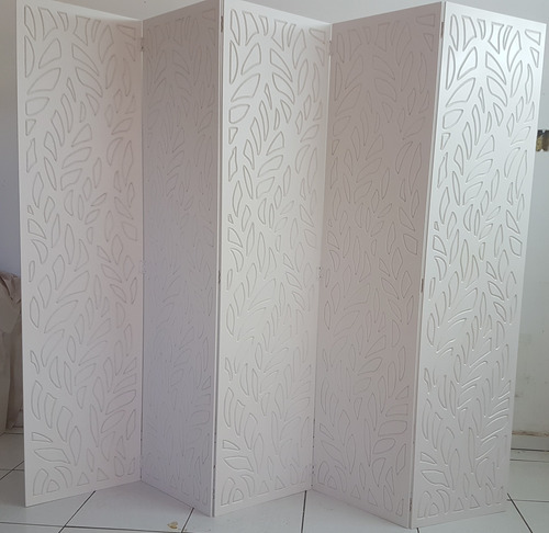 Biombo 5 Folhas Pintado Mdf 9 Mm Casamento Decoração Cobogó