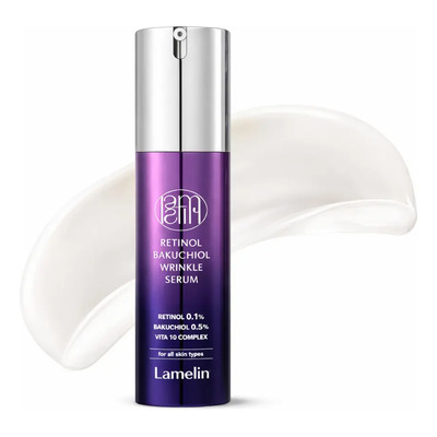Lamelin Retinol + Bakuchiol Gel y Sérum Antiedad Quita Arrugas, Signos de la Edad, Lineas de Expresion Mejora Firmeza y Renovación Cutánea, Textura Ligera No Irritante, Piel Lisa y Glow 50g | MercadoLibre