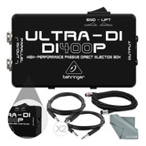 Behringer Di400p Ultra-di Pasiva Caja Y Accesorios Bundle