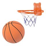 Baloncesto Silencioso Con Aro, Pelota Hinchable, Naranja