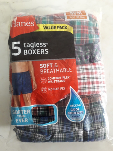 Set De 5 Boxers Marca Hanes Talla M