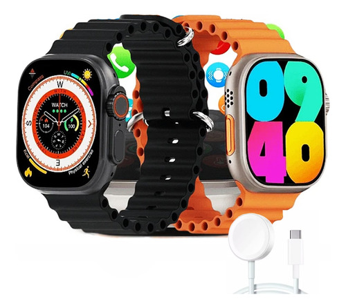 Relógio Smartwatch W69 Ultra Series 9 Amoled Android Ios Nfc