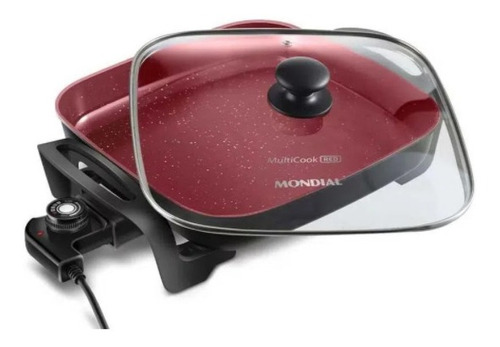 Panela Eletrica Grill Multicook Red 1250w Pe-49 220v Mondial