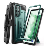 Funda Supcase Para Galaxy S22 Ultra Full Body Clip/sop Verde