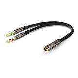Cable Divisor Auriculares 3,5mm Hembra A 2 Machos Para Pc Y