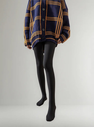 Medias Afelpadas Mujer Mallas Térmicas Negro Mallones | MercadoLibre