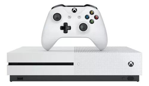 Console Xbox One S 500gb Cor Branco C/ 1 Controle + 2 Jogos