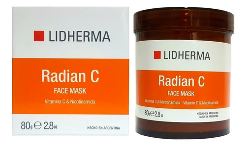 Lidherma Mascara Facial Radian C Face Mask  Ilumina Aclarant