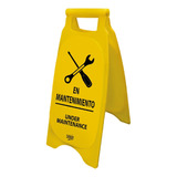 Caballete Plastico En Mantenimiento Amarillo-negro 7741