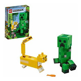 Lego Minecraft Creeper Bigfig Y Ocelot Personajes 21156