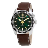 Reloj Seiko Kinetic Ska791 Para Hombre Esfera Verde Con