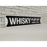 Vintage Whisky A Go Go Letrero De Metal Estilo Original