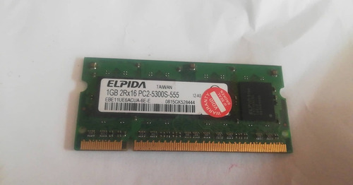 Memoria Lap Ddr2 1gb Pc2 5300s 667mhz Elpida