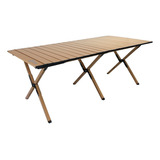 Mesa Dobrável Frade 120x60cm Portátil Camping Marrom - Ntk