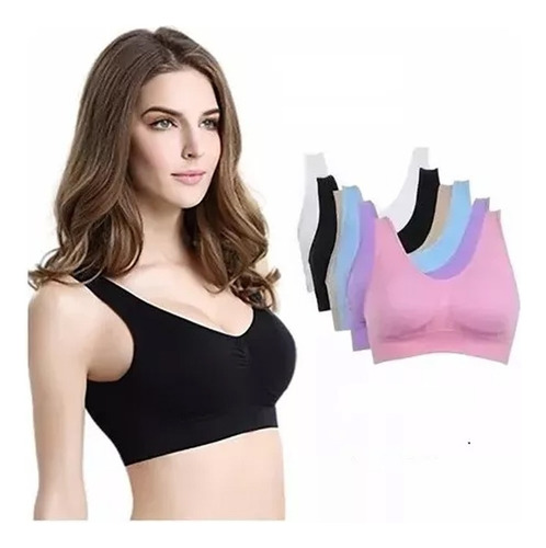 Brasier Sin Varillas Mujer 6pz Sostenes Para Mujer Push Up