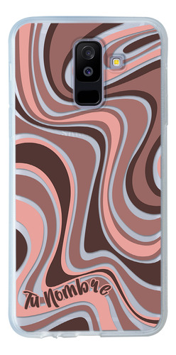 Funda Para Galaxy Para Mujer Curvas Beige Con Tu Nombre