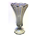 Jarrón Vintage Fostoria Glass Gris Ahumado Virginia 7  (desc