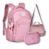 Mochila 17p  Rb24050 +lancheira Term+estojo  Rebecca B. Rosa