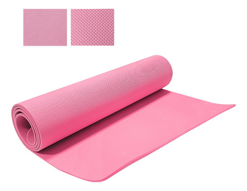 Colchoneta Mat Yoga Pilates Gimnasia Fitness 180x60 X6mm Color Rosa
