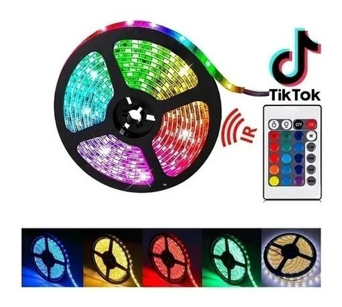 Cinta Luces Tira Led 5 Metros Rgb Multicolor +control