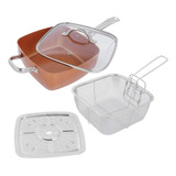 Pack Sarten 4 Pzas Antiadherente Cocina Set Cobre Rondon