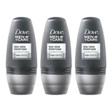 Dove S/ Perfume Desodorante Rollon Masculino 50ml (kit C/03)