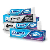 Pasta Creme Dental Sorriso 180g 2un Sorriso Carvão 60g 1un