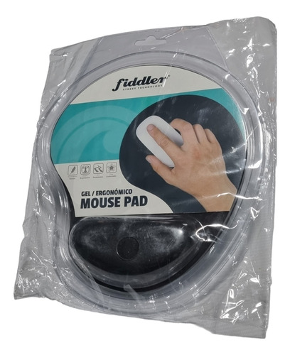 Mouse Pad Gel Ergonómico Fiddler Negro 