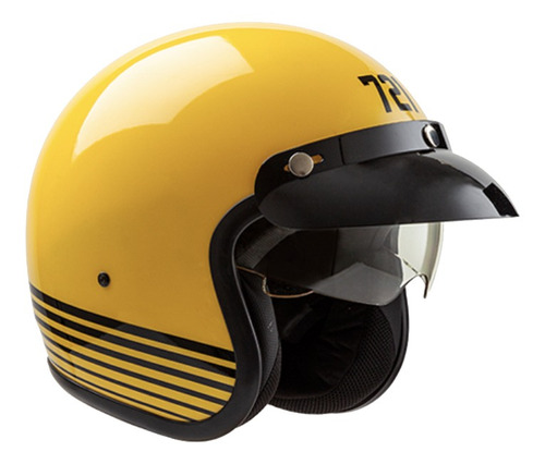 Casco Para Moto Abierto Hawk 721  Amarillo Colors Talle M 