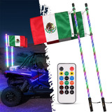 Antenas Led Para Rzr 2pcs Impermeable Rgb 4tf Con Remoto