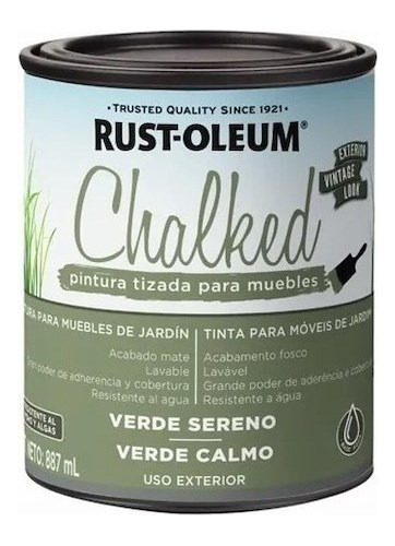 Rust Oleum Chalked | Base Agua | Ext 0,88 Lt Pdm