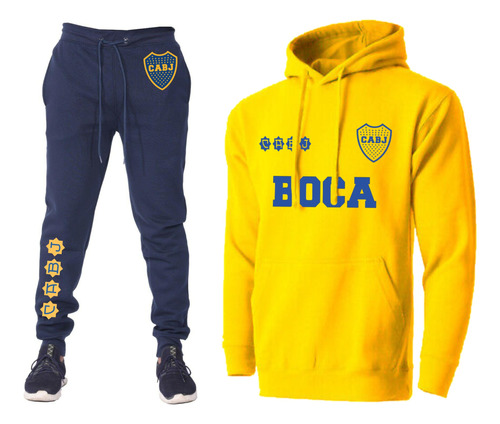 Conjunto Buzo + Pantalón Jogging - Boca Juniors - Escudo