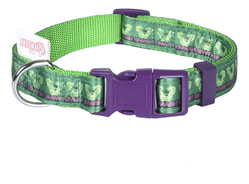 Collar Para Perro Marvel Comics The Hulk, Pequeño, Verde Y M