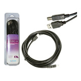 Kit 4 Cabo Usb 2.0 Am/bm Para Impressora E Scanner 5 Metros