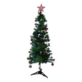 Árvore Natal Pinheiro 120cm Enfeitada Decorada Promoção Kit